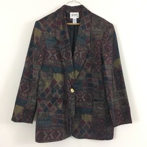 Vintage 90s Oversized Southwestern Blazer Jacket